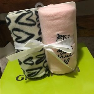 Baby girl Fleece Blankets black & pink